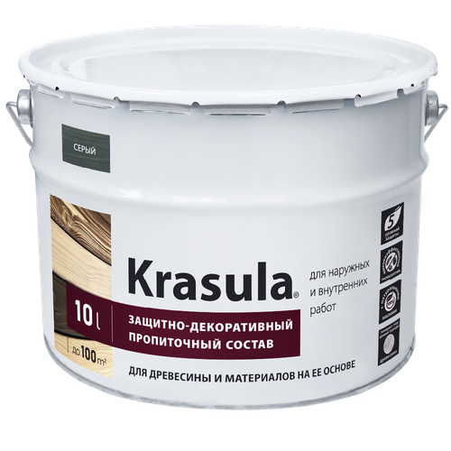 Защитно-декоративный состав для древесины «KRASULA»