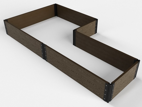 Клумба №8 из ДПК,размер (100 * 200 см) доска 22,5 см