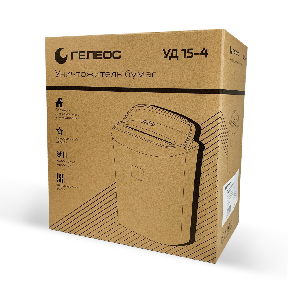 Уничтожитель документов ГЕЛЕОС УД15-4 от производителя