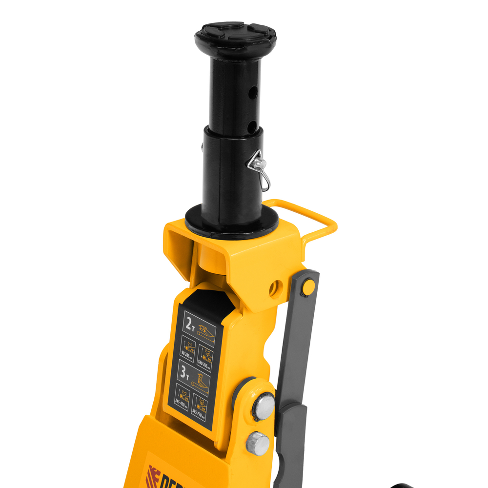 Домкрат гидравлический подкатной, 2/3 т, 98-770 мм, быстрый подъем, низ. подхват, проф, SUV Denzel