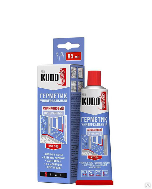 Герметик силиконовый универсальный KUDO в тюбике 85 мл белый