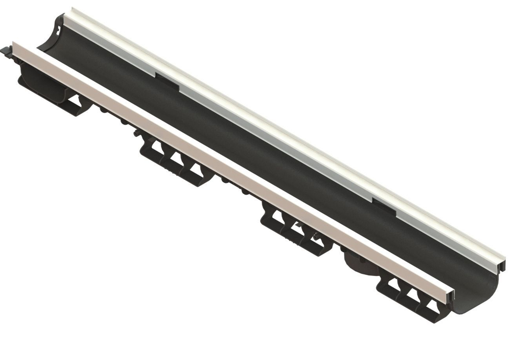 Лоток водоотводный пластиковый PolyMax Basic DN100 h80 стандартный борт