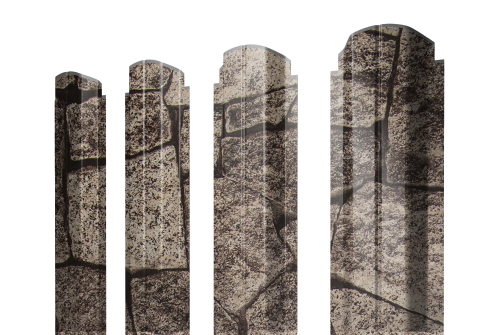 Штакетник П-образный А фигурный 0,45 Print Elite King Stone TwinColor