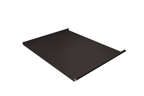 Фальц двойной стоячий Grand Line 0,5 Satin Matt с пленкой на замках RR 32 темно-коричневый