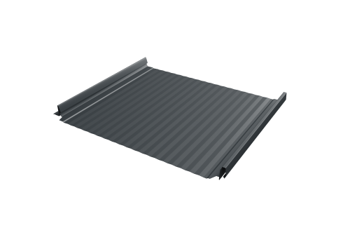 Кликфальц Pro Gofr Grand Line 0,5 Drap TX с пленкой на замках RAL 7016 антрацитово-серый