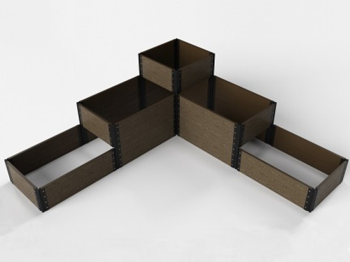 Клумба №2 из ДПК,размер (150 * 150 см) доска 22,5 см