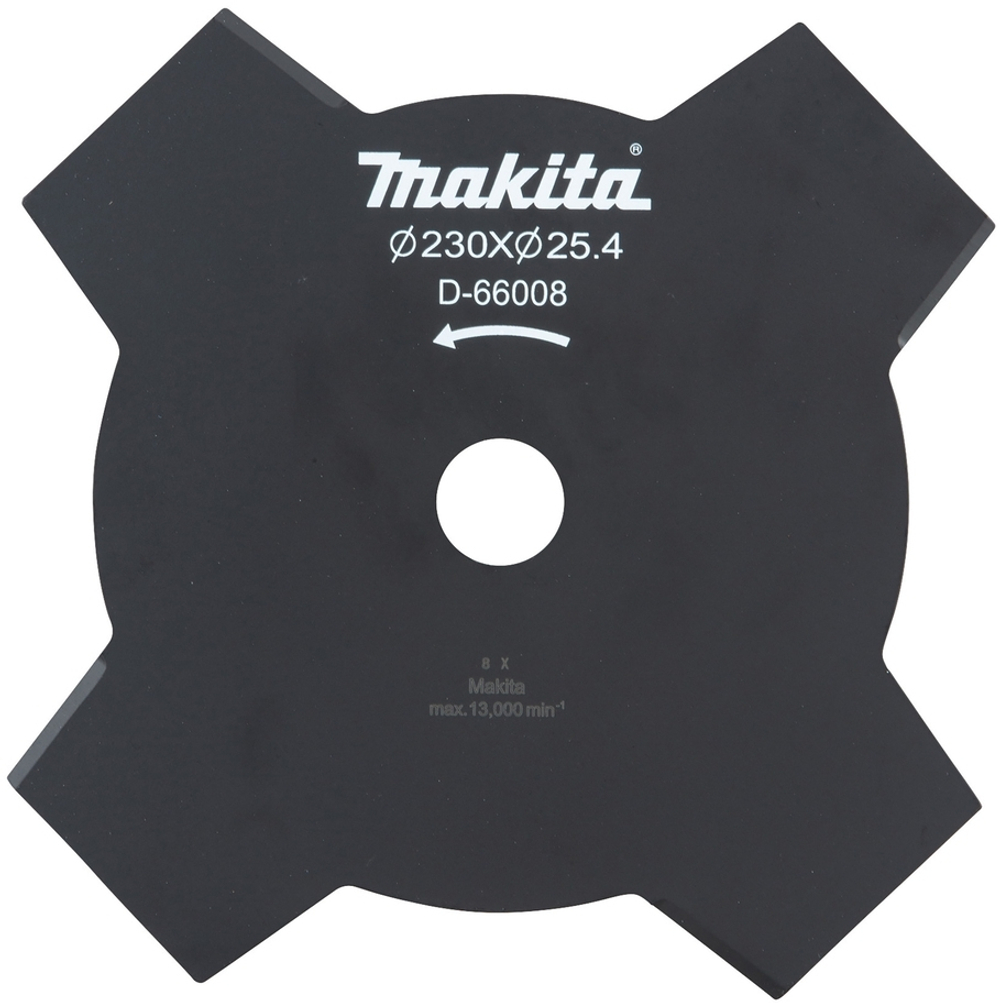 Нож для густой поросли 230х25.4, 4T Makita D-66008