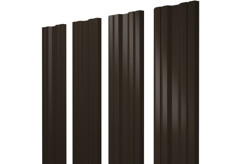 Штакетник Twin с прямым резом 0,5 PurPro Matt 275 RR 32 темно-коричневый