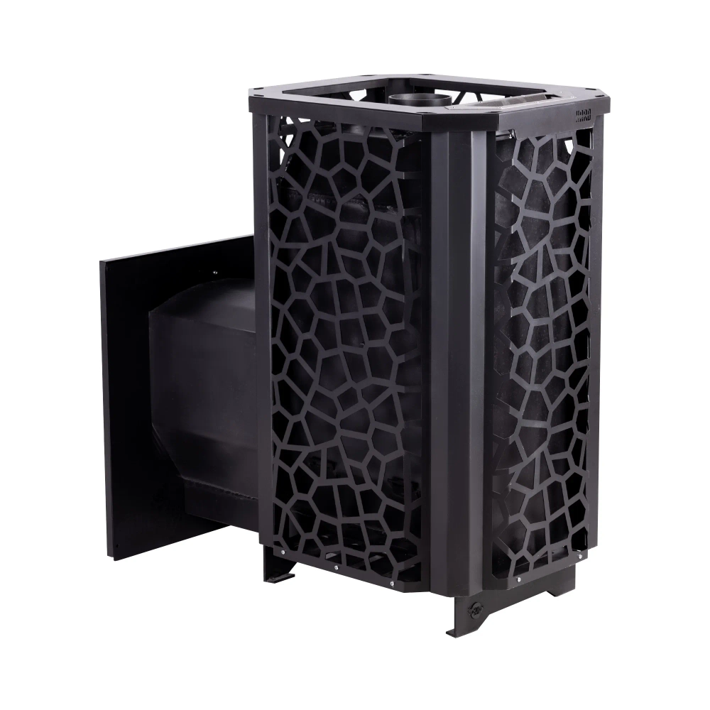 Печь для бани Сталь-Мастер HARD 30L Саванна Панорама 2025 со стеклом закрытая каменка дровяная