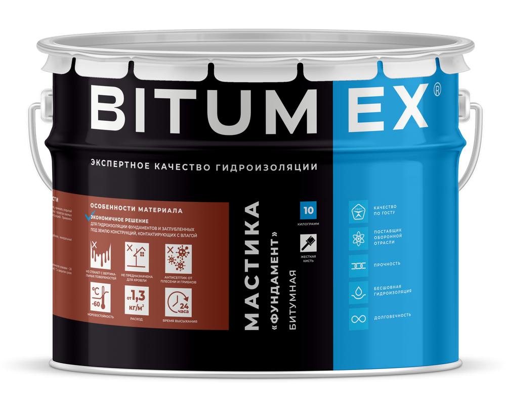 BITUMEX мастика битумная «Фундамент»