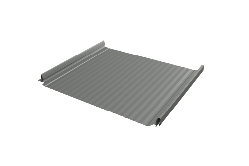 Кликфальц Pro Gofr Grand Line 0,45 PE с пленкой на замках RAL 7005 мышино-серый