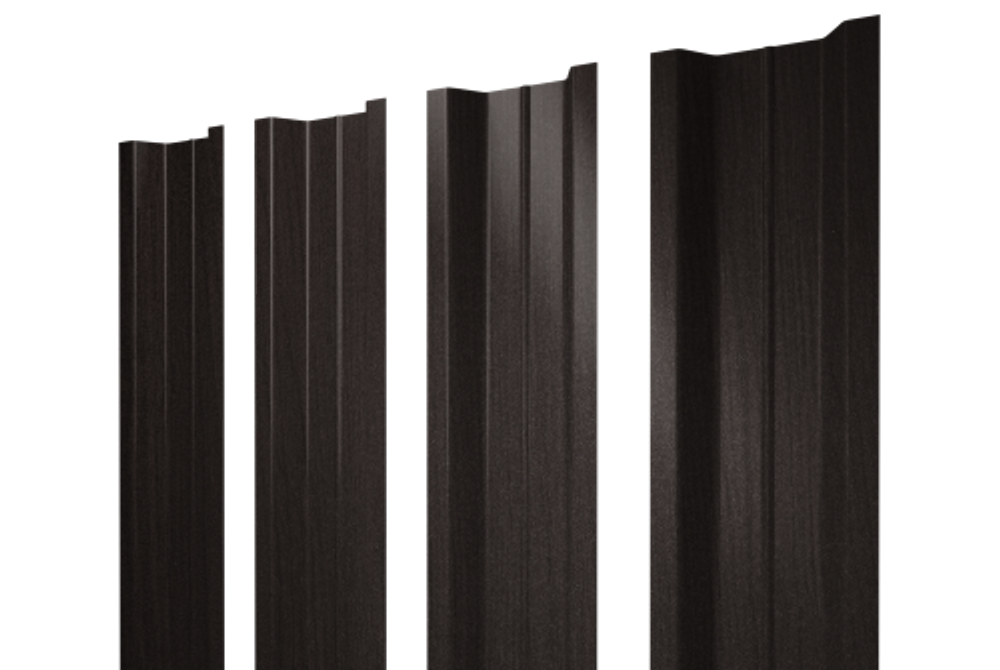 Штакетник П-образный В с прямым резом 0,45 Print Elite Coffee Wood TwinColor