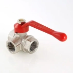 Кран шаровый трехходовой/T ½"в x ½"в x ½"в Valtec VT.361.N.04