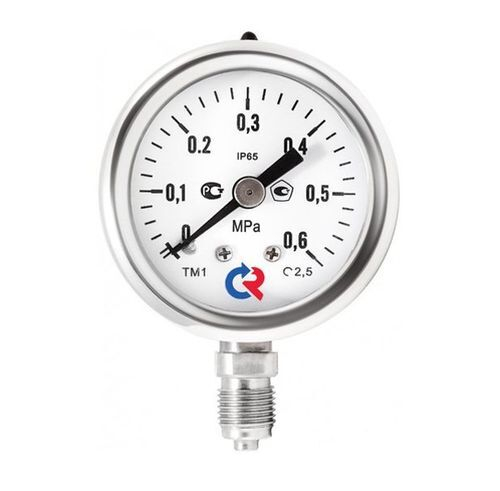 Мановакуумметр Росма ТМВ-321Р (-1-9кгс/см2) M12x1.5 1.5 коррозионностойкий виброустойчивый (готовый к гидрозаполнению) 63мм, тип - ТМВ-321Р, радиальное присоединение, -1-9кгс/см2, резьба M12x1.5, класс точности 1.5