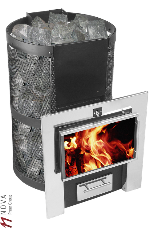 Печь для бани Термофор Кольчуга 14-18 Плазма (нерж. сетка) с парогенератором