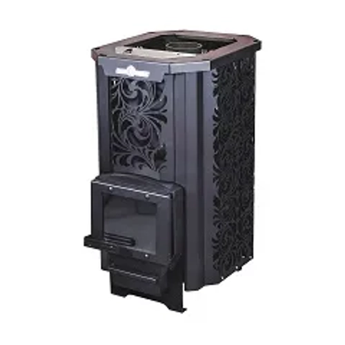 Печь для бани Сталь-Мастер HARD 16S Хохлома без дверцы закрыт.каменка дровяная сетка