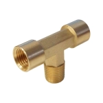 WDK-20FMF Фитинг T - образный, резъба 1/4" PT, F-M-F (внутренний/внешний/внутренний), латунь