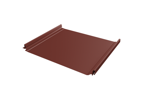 Кликфальц Pro Grand Line 0,5 Satin с пленкой на замках RAL 3009 оксидно-красный