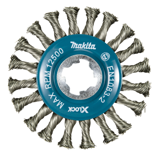 Щетка проволочная дисковая X-lock (d115 мм, толщ. проволоки 0,5 мм, толстые пучки ) Makita D-73352
