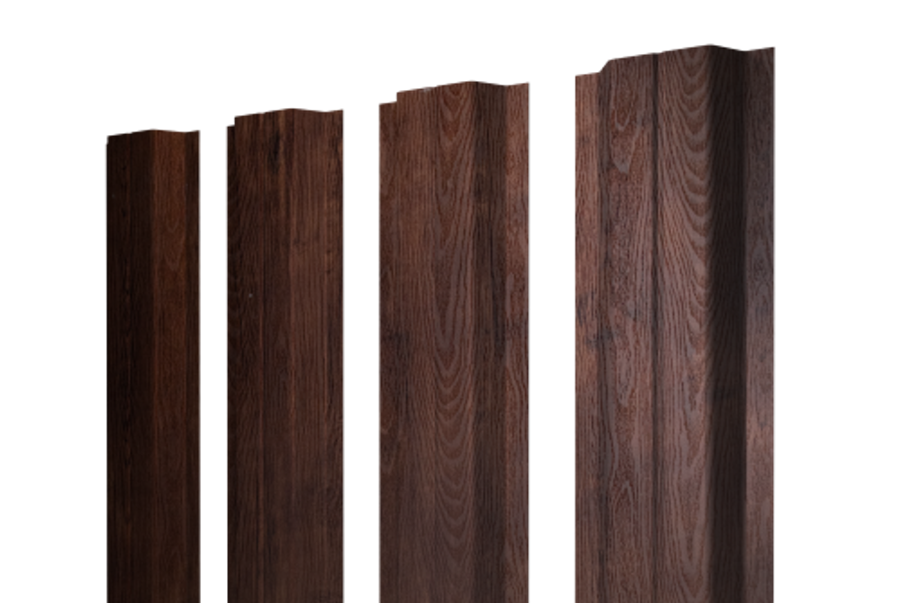 Штакетник П-образный A с прямым резом 0,45 Print-Double Premium Cherry Wood Fresh
