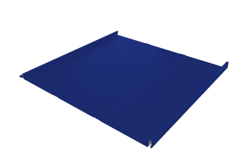 Фальц двойной стоячий Line Grand Line 0,45 PE с пленкой на замках RAL 5002 ультрамариново-синий