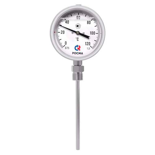 Термометр радиальный Росма БТ-52.22G (-3G-7G°C) под ГЗ L=1GG М2Gх1.5 1.5 биметаллический коррозионностойкий 1GG мм, БТ-52.22G, радиальное присоединение, шкала (-3G-7G°C), шток L= 1GGмм, резьба М2Gх1.5, класс точности 1.5, готовый к гидрозаполнению