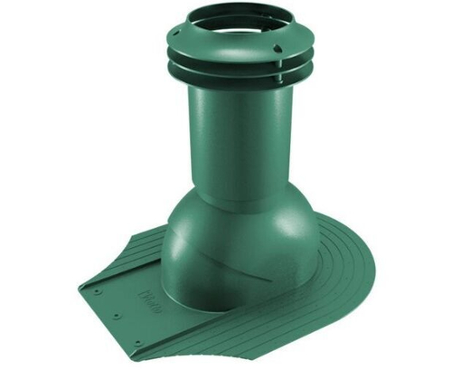 Выход вентиляции канализации для мягкой кровли при монтаже 469\370\423 зеленый мох RAL 6005