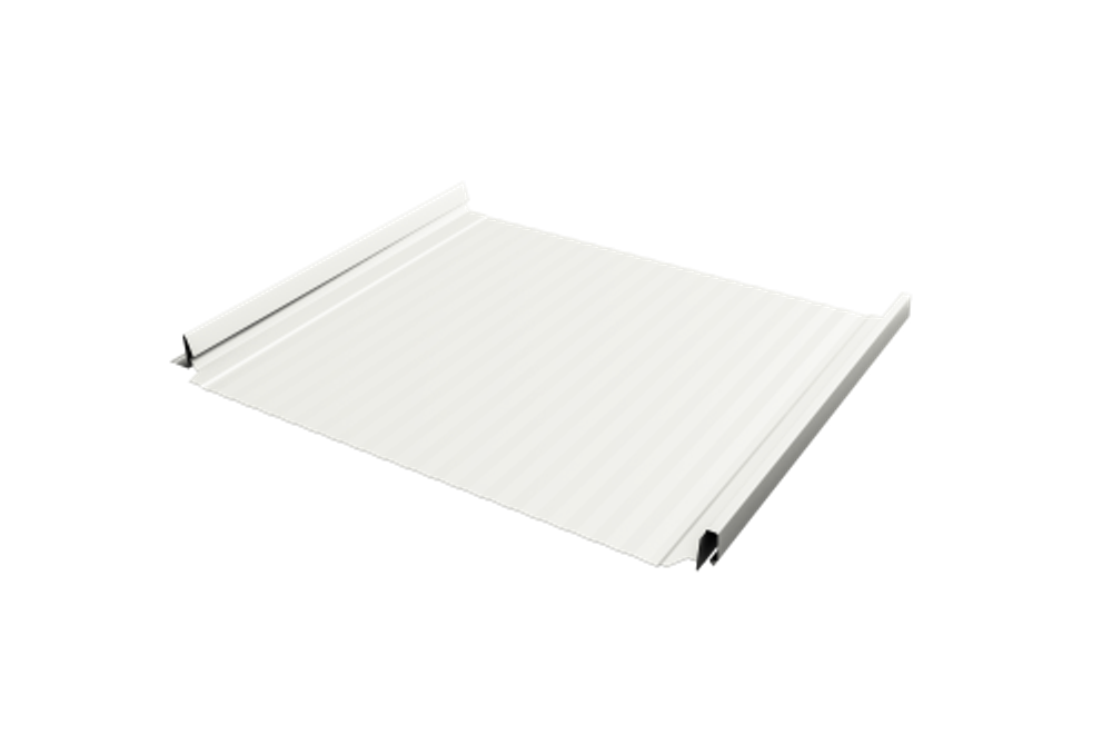 Кликфальц Pro Gofr Grand Line 0,45 Drap с пленкой на замках RAL 9003 сигнальный белый