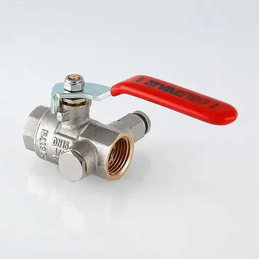 Кран шаровый с дренажем и воздухоотводчиком ½"в x ½"в Valtec Base VT.245.N.04