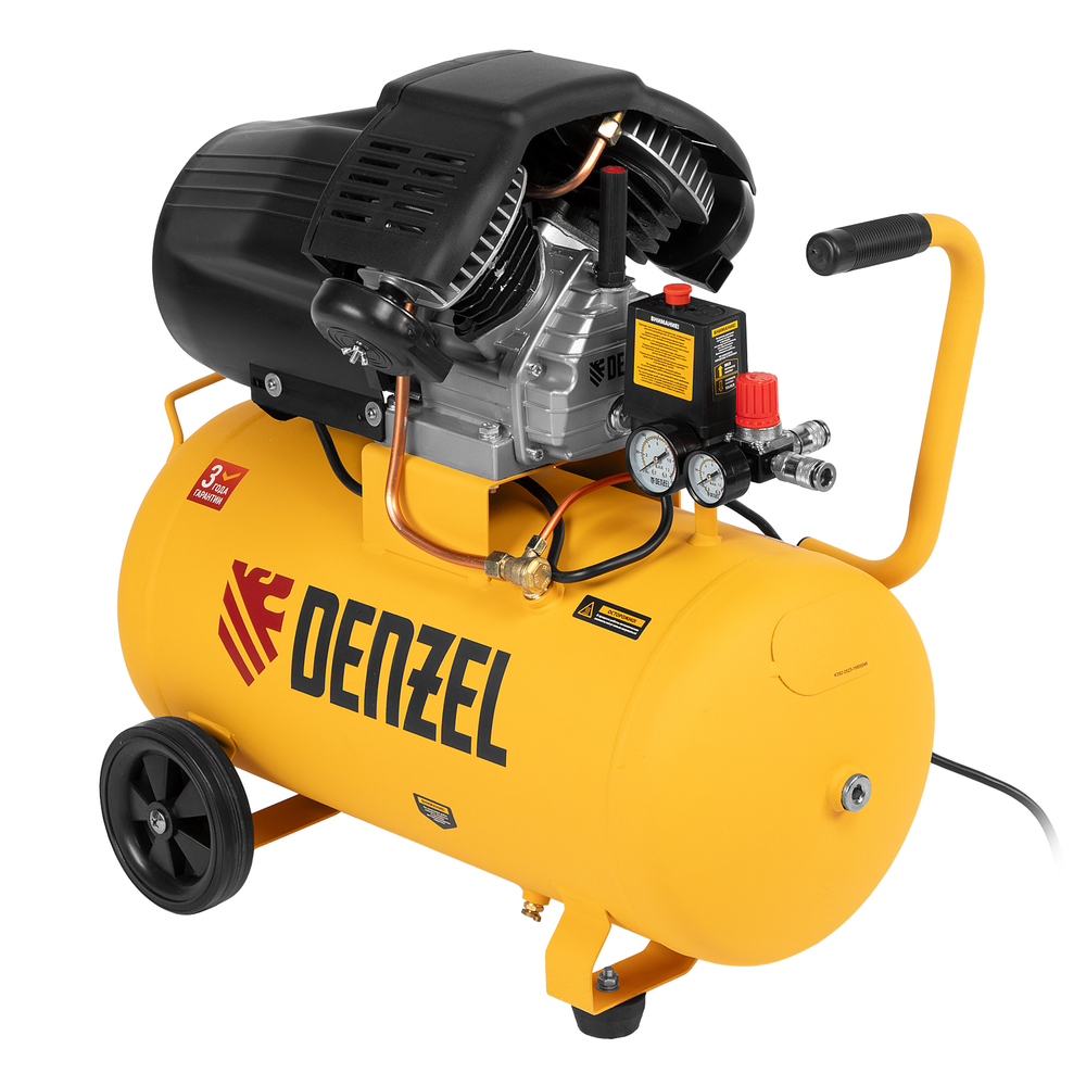 Компрессор воздушный прям. привод DCV1800/50, 1,8 кВт, 50 литров, 320 л/мин Denzel