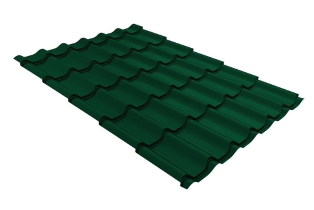 Металлочерепица классик 0,5 Satin Matt TX RAL 6005 зеленый мох