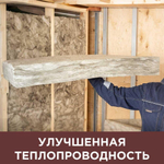 Минеральная вата Isover Теплые Стены Стронг 1000х610х100 мм, 5 шт/упак