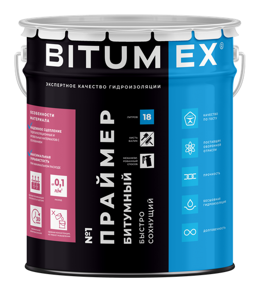 BITUMEX праймер битумный №1 быстросохнущий
