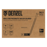 Гвозди для пнев. нейлера (крашен.) длина - 90 мм, диам. - 3,05 мм, 2000 шт. Denzel