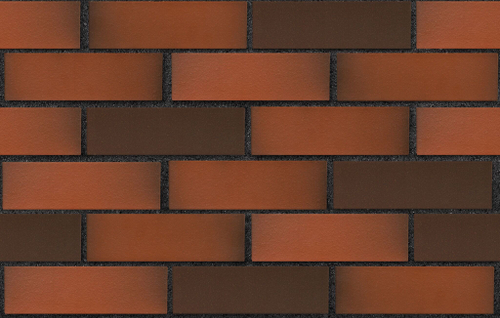 Клинкер фасадный ЛСР 0,71 НФ красный флешинг "Ноттингем" гладкий