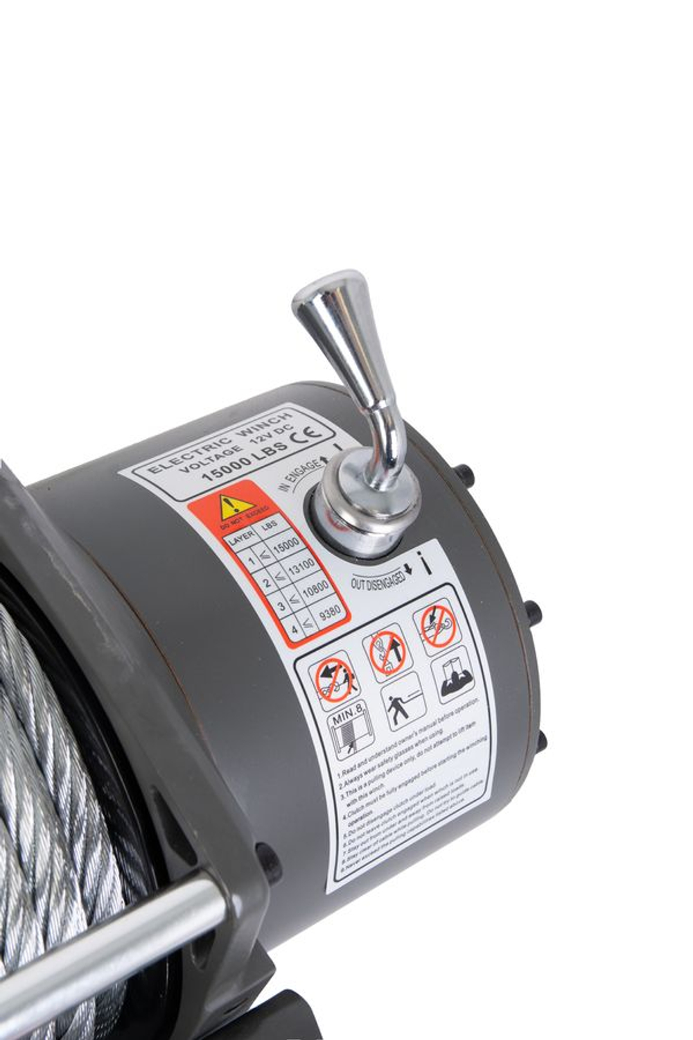 Лебедка автомобильная TOR ЛА SEC16800 г/п 7620 кг 28 м 12V