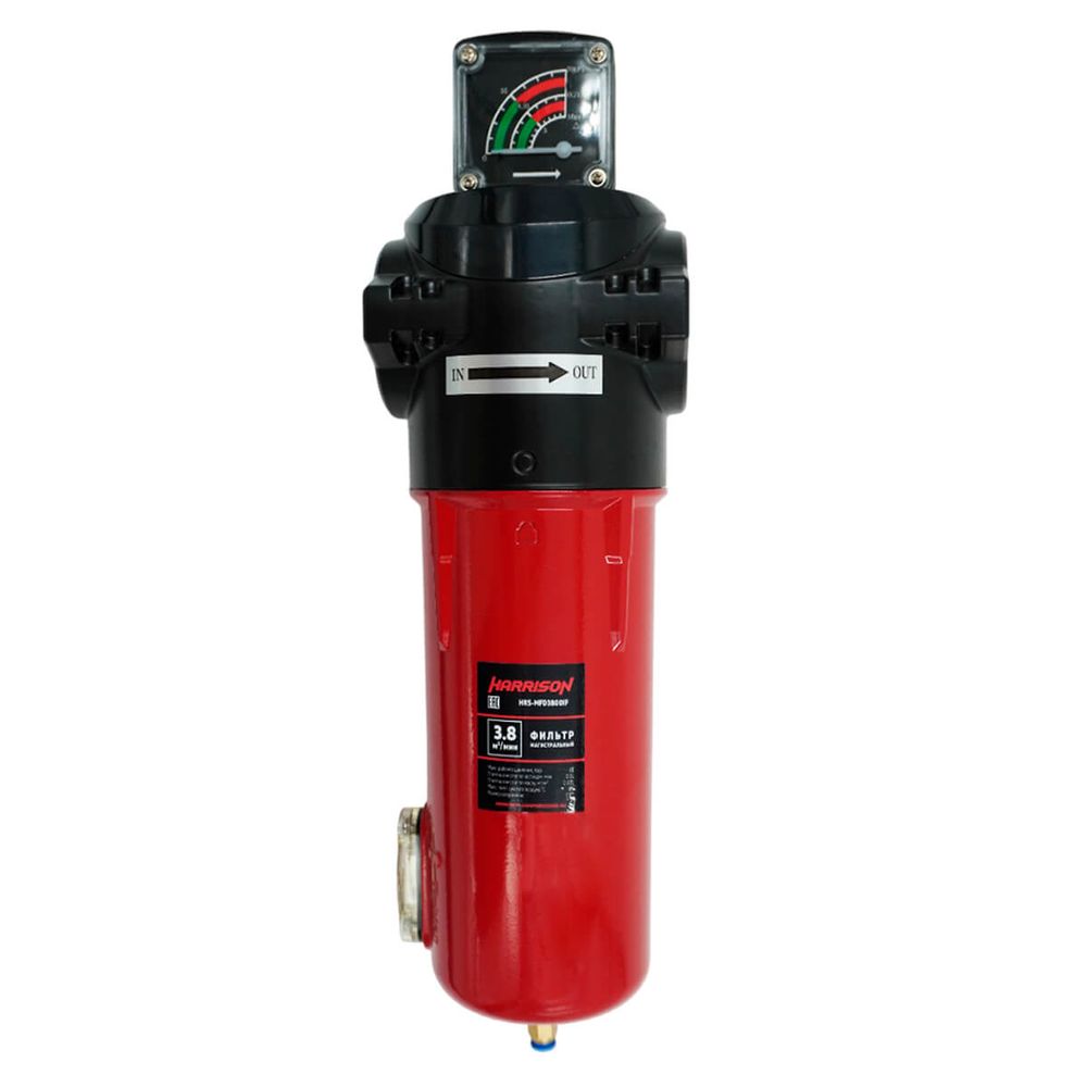 HRS-MFD3800IF Фильтр магистральный с датчиком загрязненности и автоматическим конденсатоотводчиком, производительность 3800 л/мин