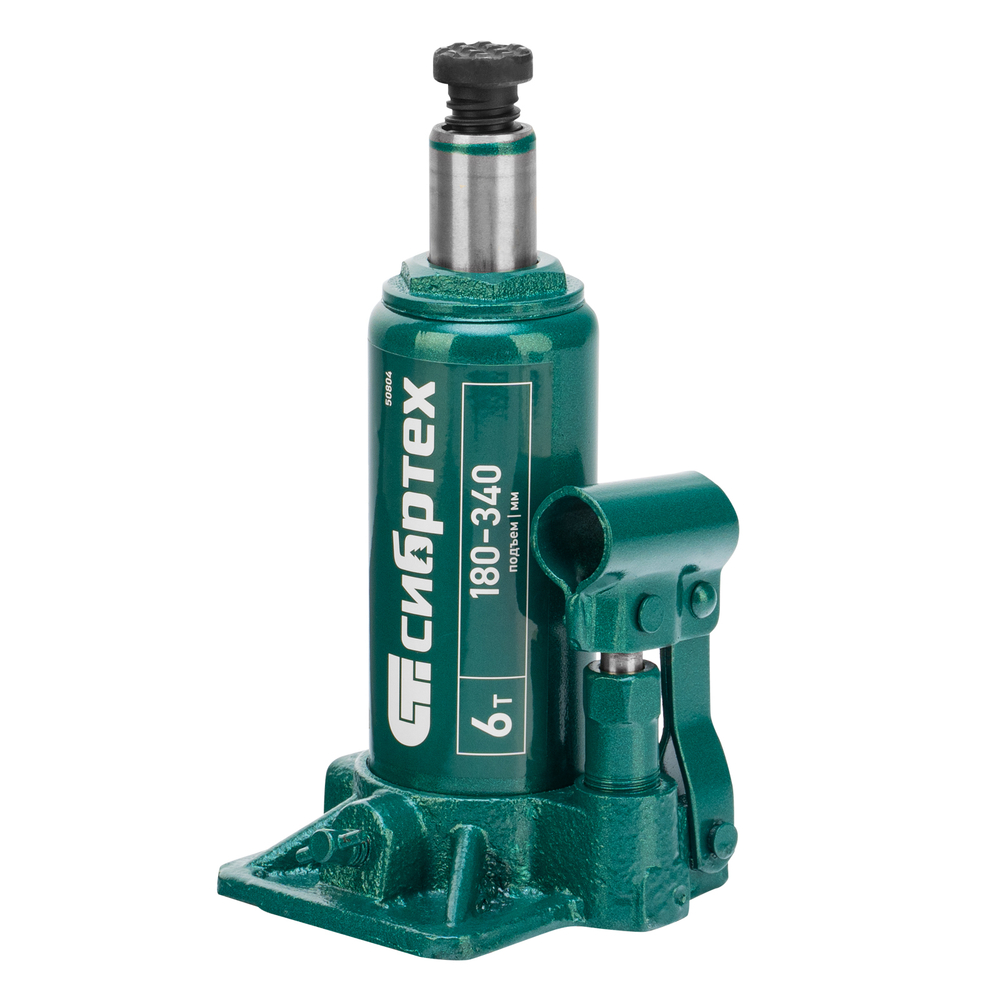 Домкрат гидравлический бутылочный, 6 т, 180-340 мм Сибртех