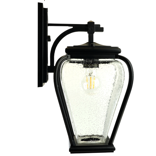 Светильник садово-парковый Feron PL741 на стену вниз 60W E27 230V, черный 51274