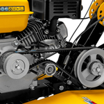 Мотоблок DPT-270SB, 7 л.с., ремен.сцеп, фрез 3х4, ШОМ, без колес, передачи 2В/1Н Denzel