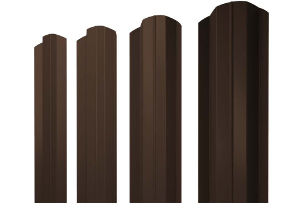 Штакетник М-образный В фигурный 0,5 PE RAL 8017 шоколад