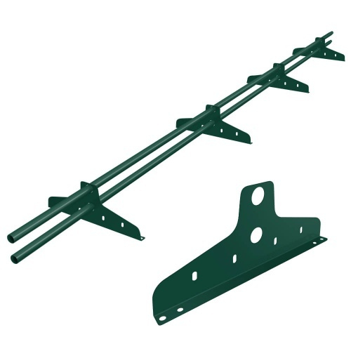 Снегозадержатель BORGE NewLine 40х20мм 3 метра 4 опоры RAL6005 Зеленый мох