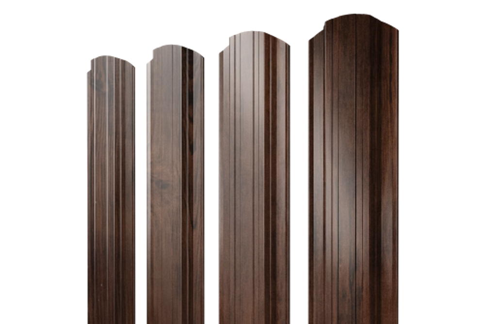 Штакетник Прямоугольный фигурный 0,45 Print Elite Cherry Wood TwinColor