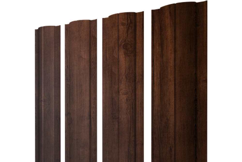 Штакетник Круглый с прямым резом 0,45 Print Premium Cherry Wood Fresh TwinColor