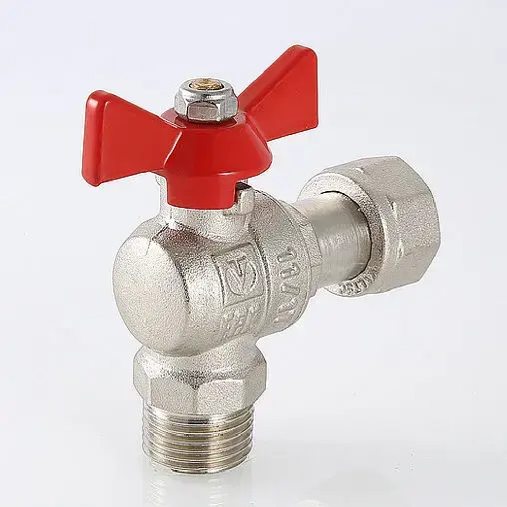 Кран шаровый с накидной гайкой угловой ½"н x ¾"нг Valtec Base VT.267.N.0405