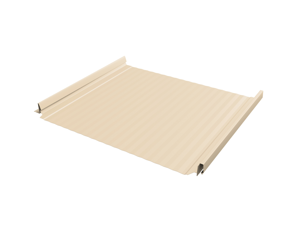 Кликфальц Pro Gofr Grand Line 0,45 Drap TX с пленкой на замках RAL 1015 светлая слоновая кость