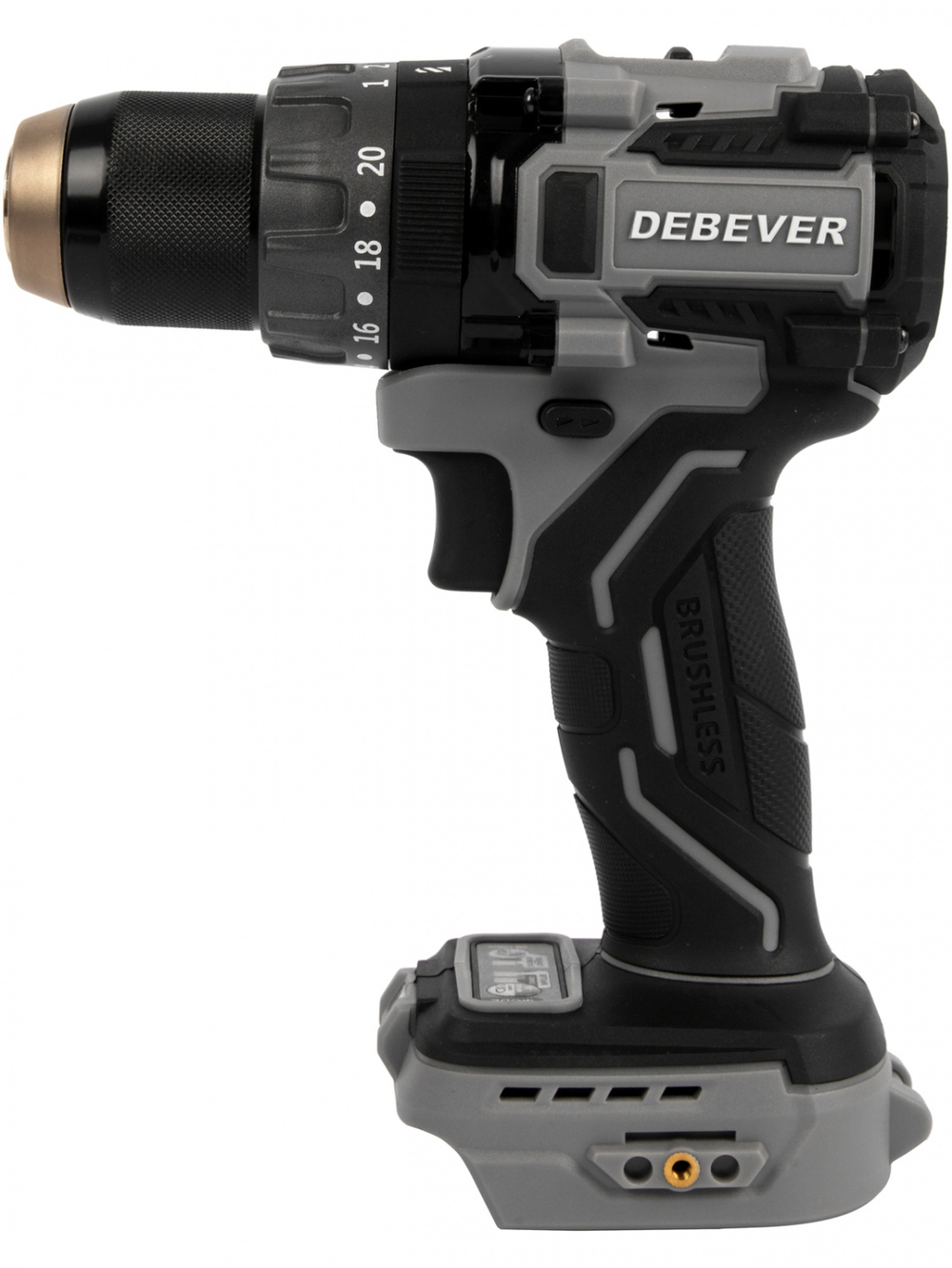 DBE-7332C Дрель-шуруповерт аккумуляторная DeBever бесщеточная, ударная, 85Nm, 20+3, 13мм, 20В