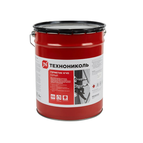 Герметик бутил-каучуковый ТехноНиколь №45 серый 16 кг, шт