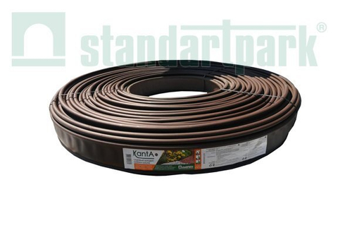 Садовый бордюр "Канта" коричневый, бухта 50 м, 100 м, 160 м