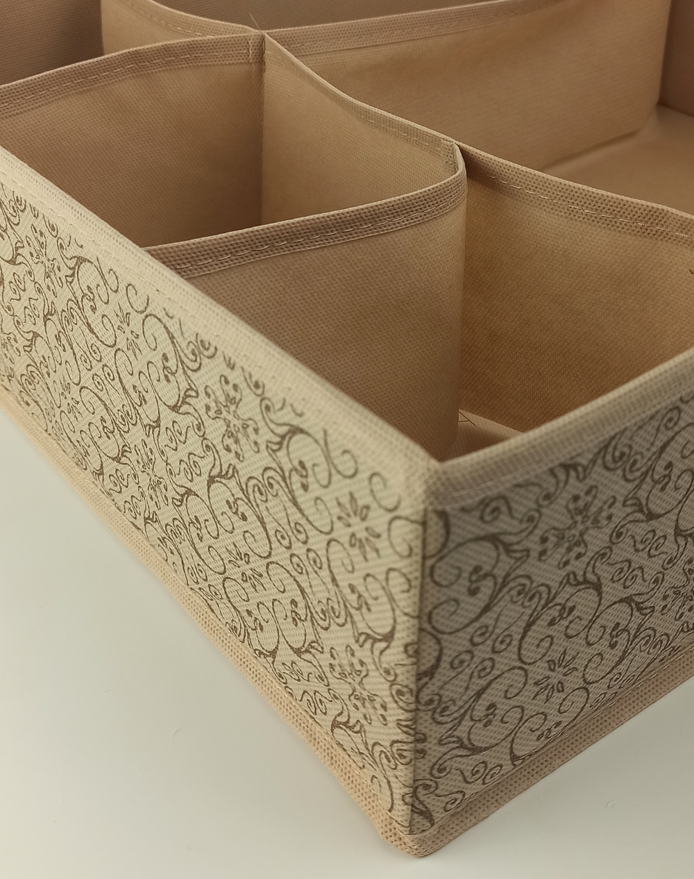 ОРГАНАЙЗЕР для хранения вещей 5 отделений ГЕЛЕОС "Миндаль"/бежевый/ 40х40х13 см